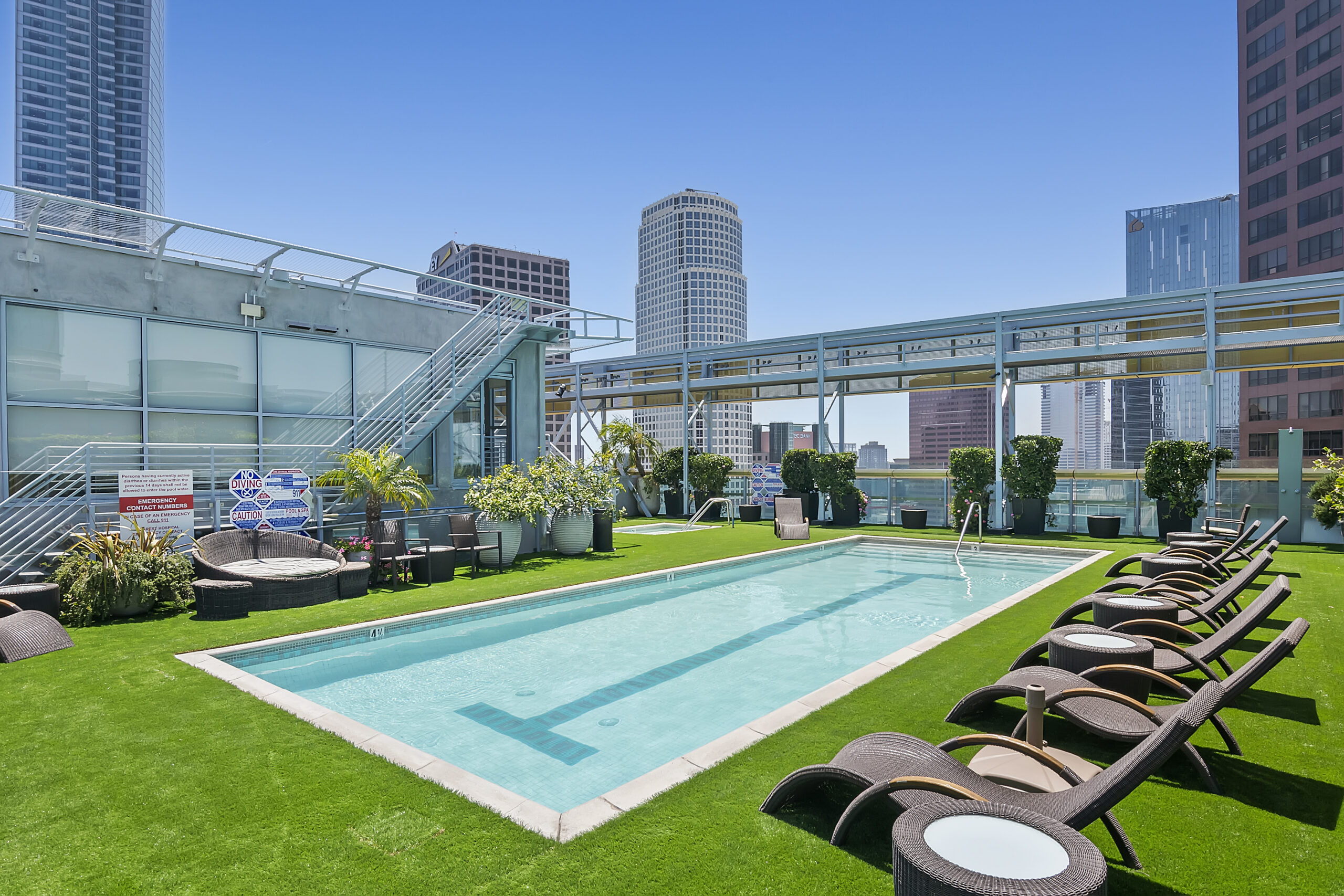 rooftop pool area